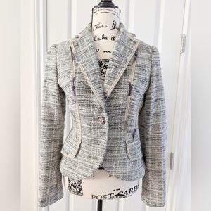 The Limted Tweed Single Button Blazer Size 2